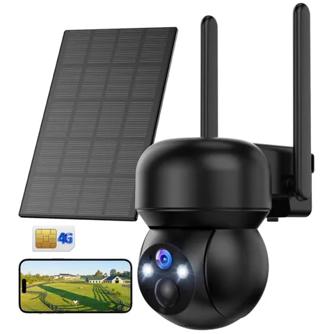 4G LTE Solar Security Camera Outdoor - 2K Resolution & Wireless Motion Detection
