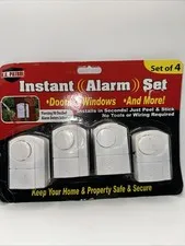 Handy Trends Instant Alarm 4 Pack Doors Windows Child Safety Fast Install Loud 