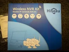 Hiseeu Wireless Security Camera System 4CH HD NVR CCTV Kit Brand New WNKIT10V