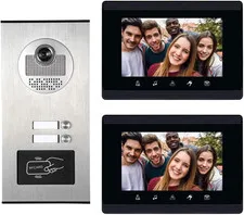 Upgrade Versions 2 Units Apartment Intercom System 7 Inch Touch Monitor Video Do