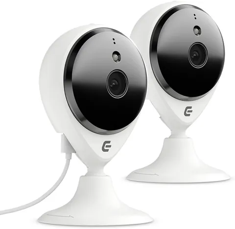 Smart Security Camera Indoor Plug-In Wired, 2 Pack 1080P Ip/Wifi Cam for Home Pe