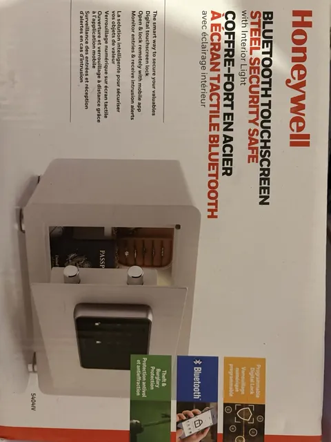 Honeywell Bluetooth Touch Screen Steal Security Safe With Interior Light