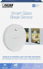 Smart Wi-Fi Glass Break Sensor with Audible Alarm, Wireless, 24/7 Home Security