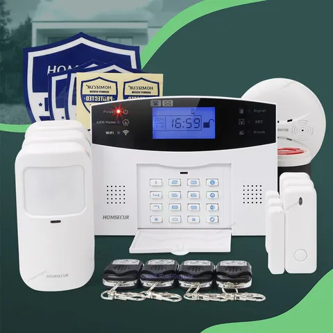 HOMSECUR Wireless &wired WIFI 4G GSM Burglar Alarm System+Pet-Immune/Friendly