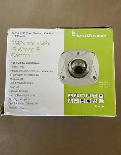 Interlogix TruVision 2MP/4MP IR Wedge IP Security Camera PoE ONVIF New Sealed