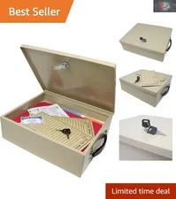 Fire-Retardant Security Box - Keyed Lock, Durable Steel, Fire Protection