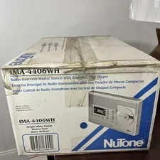 (New White Faceplate) NuTone IMA-4406WH Radio Intercom Master Station IM-4406