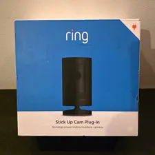 Ring Stick Up Cam Plug-In 1080p Wi-Fi Indoor/Outdoor Weatherproof Camera Black