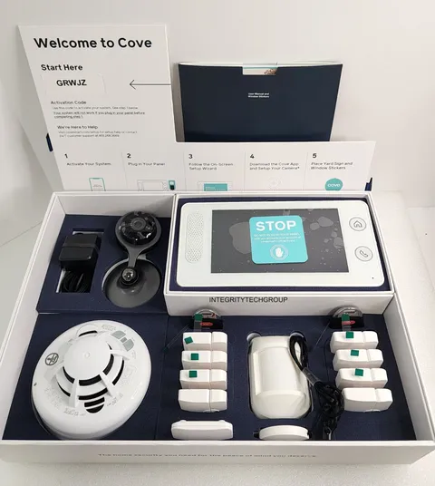 Cove Protect Home Security System Gateway-ALTE Touchscreen Panel Camera 8 Sensor