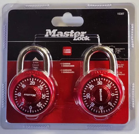 Master Lock Combo Locks 2 Pack 1 Combo Red