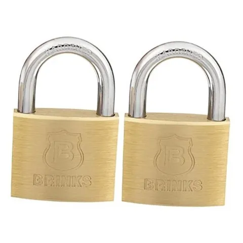 - 40mm Solid Brass Keyed Padlock with 7/8” Shackle Clearance, 2-Pack - 40 mm