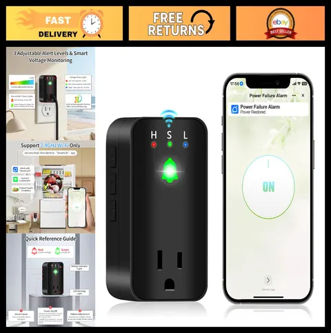 WiFi Power Outage Alarm for Freezer - Smart Power Failure Alert & App Notificati