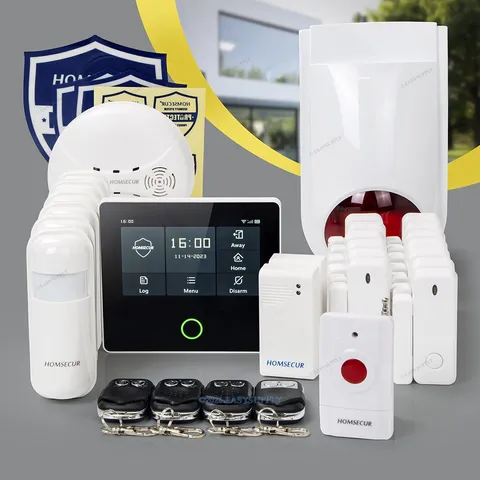 HOMSECUR Wireless WIFI 4G GSM SMS Autodial LCD Home House 4.3" Alarm System