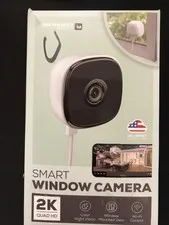 Merkury Smart 2K Window Security Camera with 4MP Quad HD, OPEN BOX