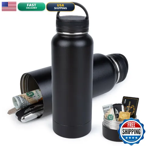 Bargifts 24Oz Hidden Safe Water Bottle Stainless Steel Secret Water Bottle