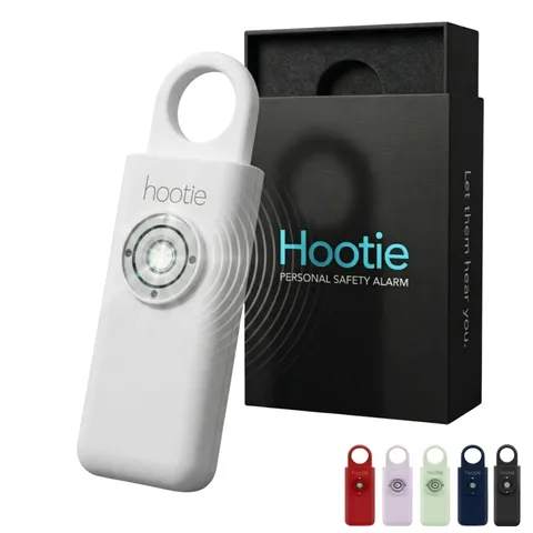 HOOTIE Personal Safety Alarm Keychain, 130dB for Women White 