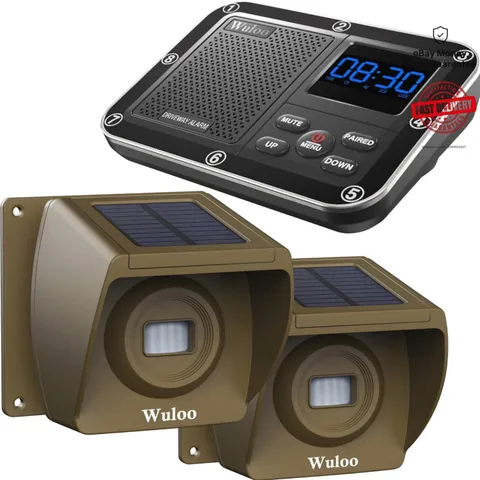 Solar Driveway Alarm with 1800ft Range - Wireless Outdoor Motion Sensor System