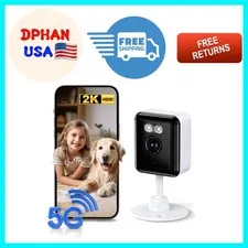 Dual-Band 2K Indoor/Outdoor Security Camera with Two-Way Audio & Smart Search