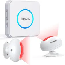 Motion Sensor Door Chime, Wireless Motion Detector Alarm Indoor, Business Entry