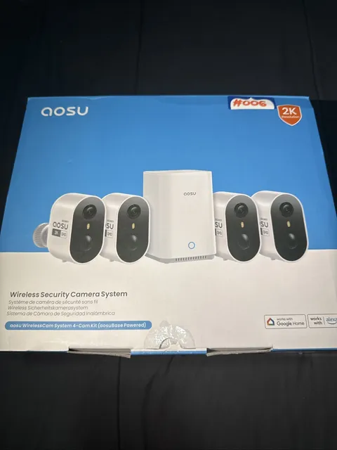 Aosu Security Cameras Outdoor Wireless, 4-Cam-Kit, Battery Powered,No Subscript