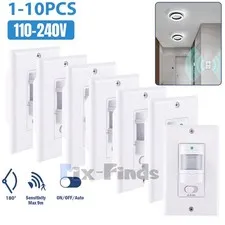 1~10Pack Automatic PIR Occupancy Motion Sensor Light Switch Auto On/Off Infrared