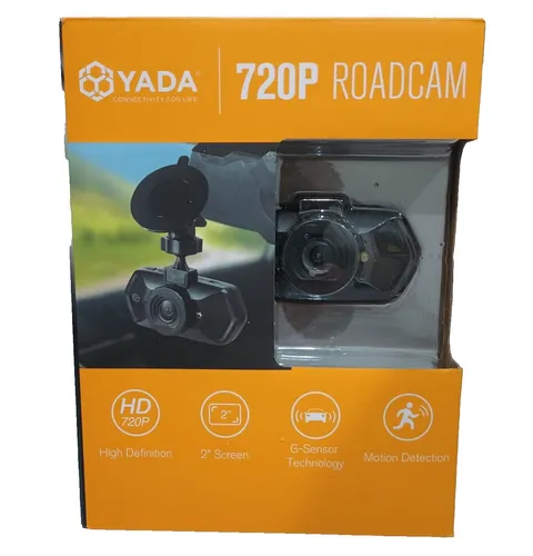 YADA 720P Dash Road Camera 120-Degree Wide Angle Lens, G-Sensor 4GB SD Card New