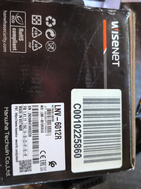 Wisenet QNV-6012R 2MP IP PoE Dome Security Camera IR Vandal Outdoor 2.8mm