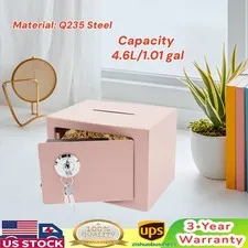 Small Safe Box with Drop Slot, Safe Box for Money, Cash Safe Box for Cabinets