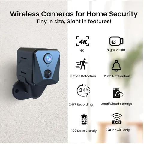 Remote Viewing Security Camera, WiFi, 100 Days Battery Life