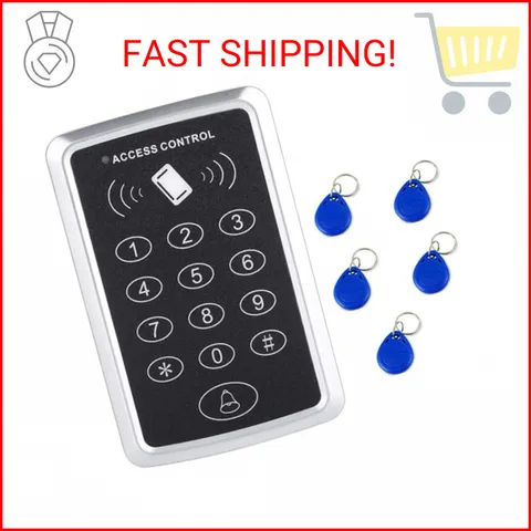 BSTUOKEY Door Access Control Keypad, Stand-Alone Password RFID Reader+5PCS Keyfo