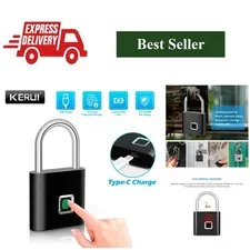 KERUI Fingerprint Padlock Waterproof Rechargeable Keyless Security Lock
