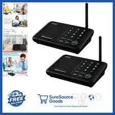 2 Pack Wireless Intercoms for Home 1 Mile Range 10 Channel Communication System