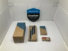 SIMPLISAFE HOME INDOOR SECURITY SYSTEM.  4 piece system with Sign-Used