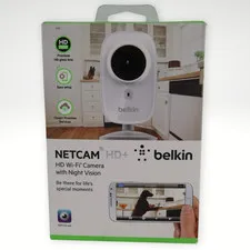 Belkin NetCam HD+ Wi-Fi Camera Night Vision 720p Home Security F7D7606 New