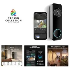Battery Video Doorbell Wireless Camera, 1536x1536 HD+ with Color Night Vision...
