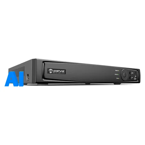 Anpviz 16CH AI PoE NVR, Supports 12MP/8MP IP Cameras, 16-Port, No HDD