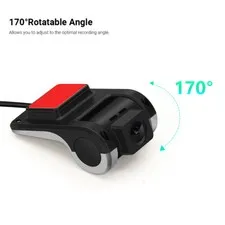 Rotatable Car USB DVR Camera HD 720P ADAS Video Recorder Dash CAM 170° Wide View