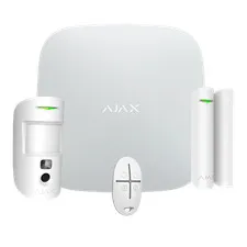 Ajax Professional Alarm Kit HUB2+PIRCAM+ Controller+Doorprotect White Ajax