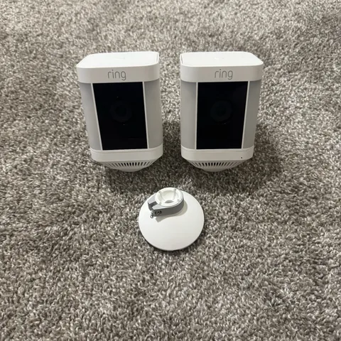 Lot Of 2 Ring Spotlight Cam Plus Outdoor Cameras (5E82E9) No Battery’s Included