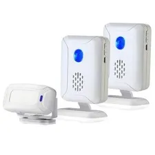Wireless PIR Motion Sensor Detector Home Store Welcome Buzzer Monitor White 