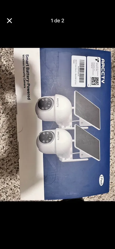 ARCCTV Smart Battery-Powered Wireless Solar Security Camera WiFi 2-Pack