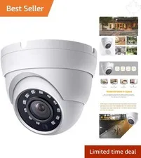 1080P Dome Security Camera with 100° Coverage & IR Night Vision Functionality