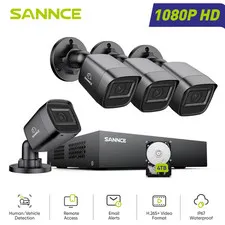1080P Security Camera System 8CH Home Surveillance DVR and 4PCS 1080P Weatherpro