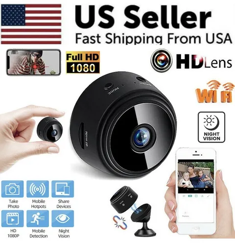 Mini Wireless Record Camera WiFi IP Home Security DVR Night Vision HD USB 1080P