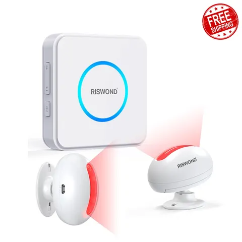 AMHEY Motion Sensor Door Chime 1 Receiver 2 Sensors