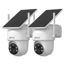 ANRAN Solar Battery Powered Security Cameras System Wireless Outdoor WiFi Camera
