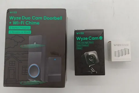 Wyze Duo Cam Doorbell + WiFi Chime + Wyze Cam v4 + Wyze Sense Contact Sensor Kit