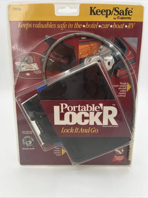 Keep Safe Portable Lock'R Cable Lock It And Go Travel Lock Box Safe RV Boat 1994
