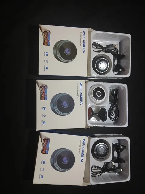 SMALL WIFI HD VIDEO CAMERA LOT 2 BLACK 1 WHITE NEW OPEN BOX