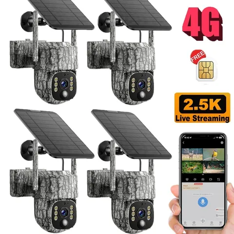 Solar Wireless Battery Trail Camera with 360° View Motion Activated Wildlife Cam